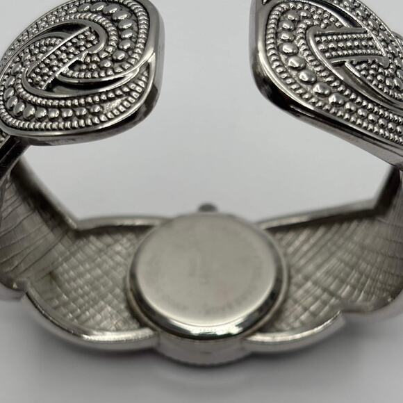 Silver & Black Vivani Cuff Watch - Picture 5 of 5